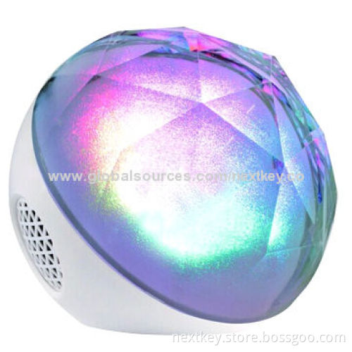 Color Ball Portable Bluetooth Speaker with LED Light, Supports FM Function, 3W Output PowerNew
